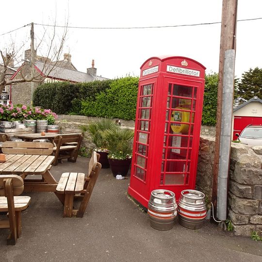 Telephone Call-Box outside Old White Hart P.H.