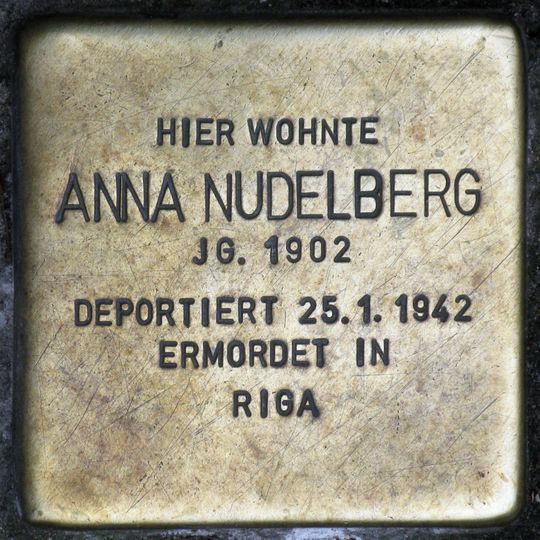 Stolperstein en memoria de Anna Nudelberg