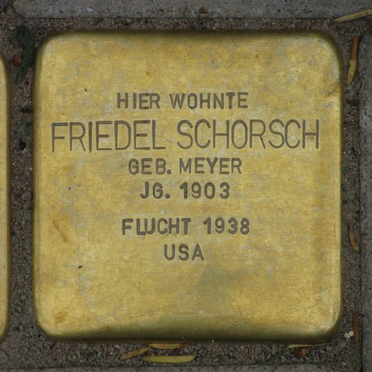 Stolperstein en memoria de Friedel Schorsch