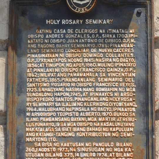 Holy Rosary Seminary historical marker