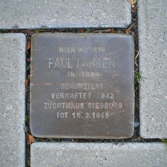 Stolperstein voor Paul Langen