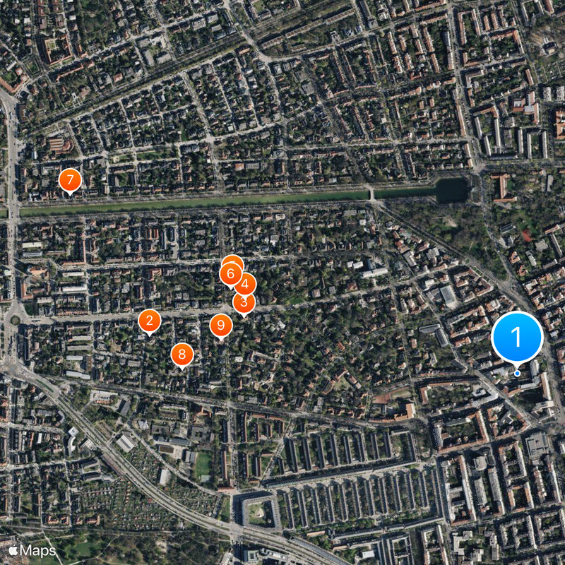 Neuhausen-Nymphenburg Karte