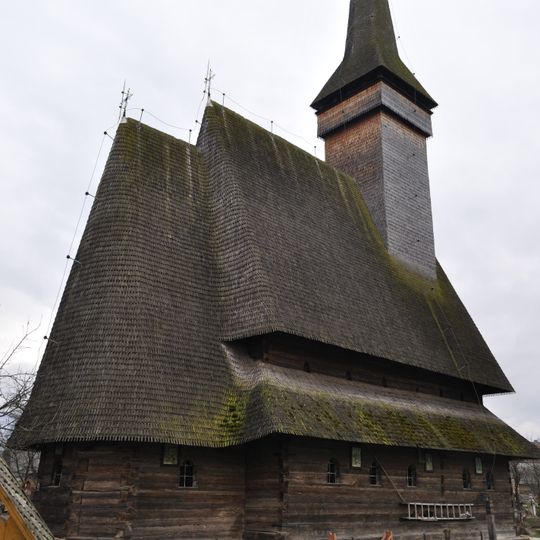 Downhill wooden church of the Nativity of Mary in Ieud, Maramureș
