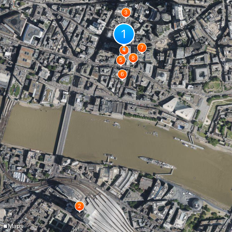 20 Fenchurch Street Kaart