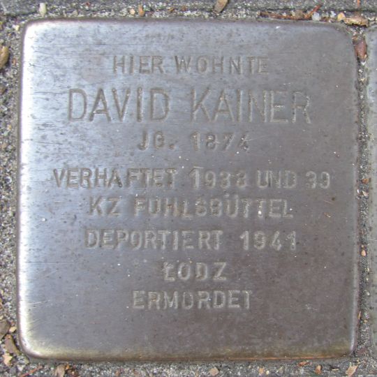 Stolperstein für David Kainer