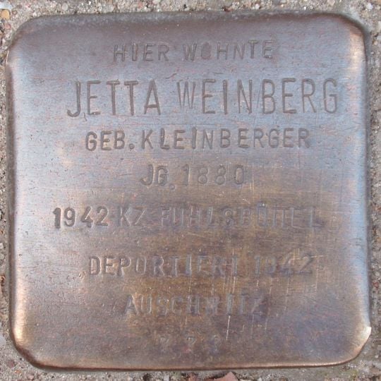 Stolperstein en memoria de Jetta Weinberg
