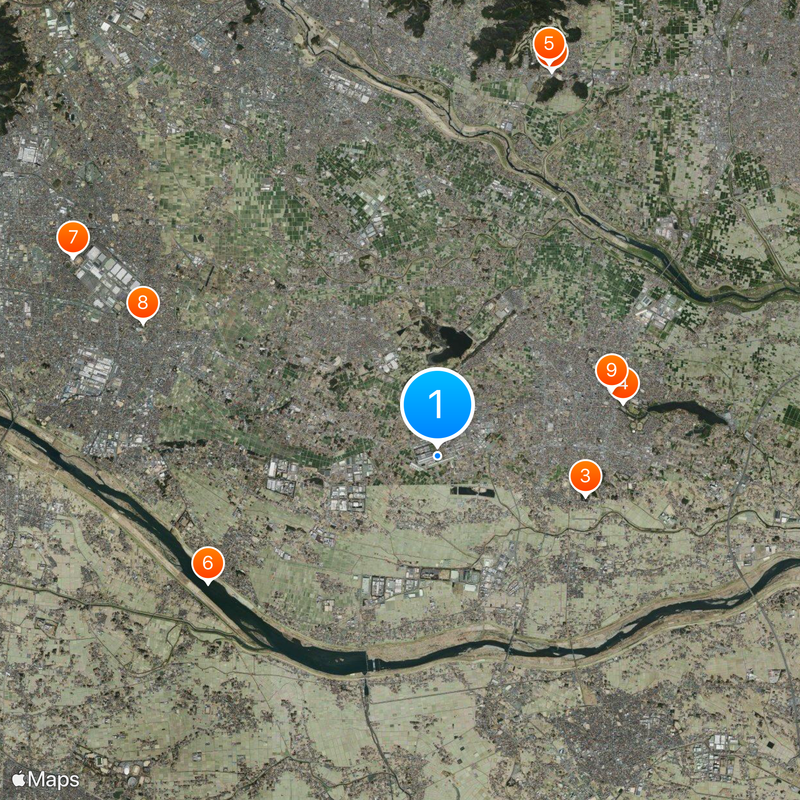 Distretto di Ōra Mappa