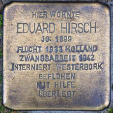 Stolperstein à la mémoire d’Eduard Hirsch