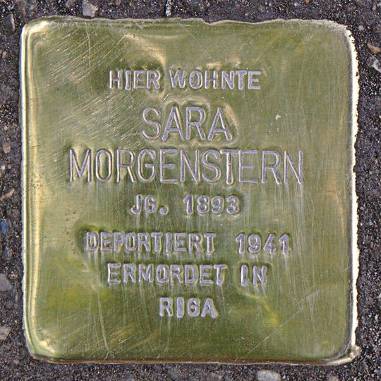 Stolperstein em memória de Sara Morgenstern