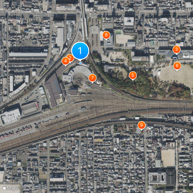 Umekōji Steam Locomotive Museum Mappa