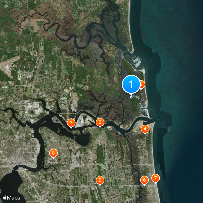 Kingsley Plantation Mappa
