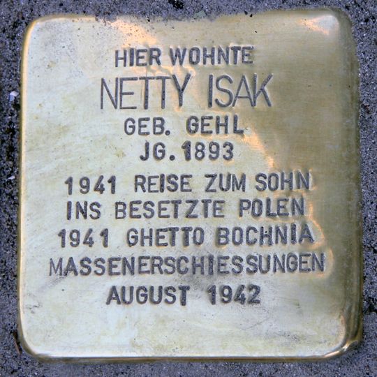 Stolperstein für Netty Isak