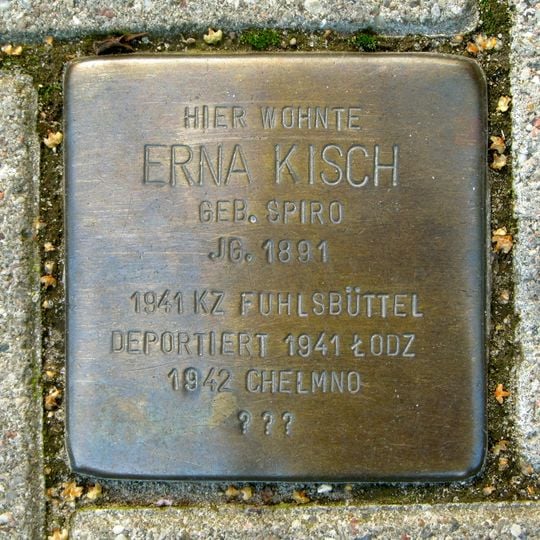 Stolperstein dedicated to Erna Kisch