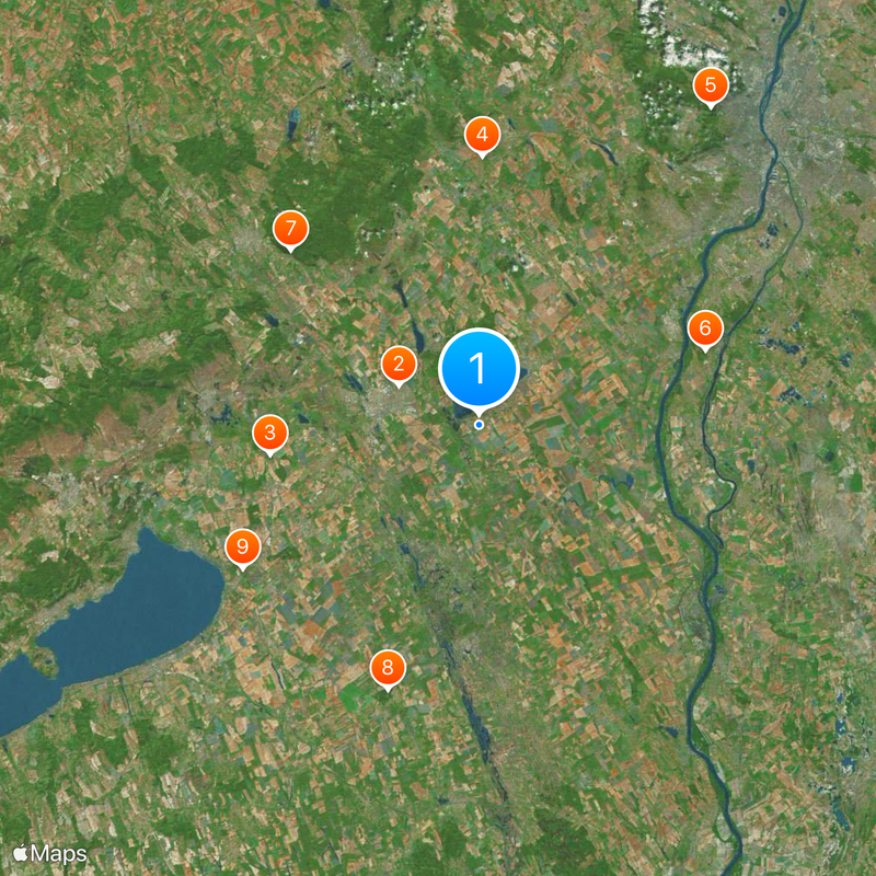 Provincia di Fejér Mappa