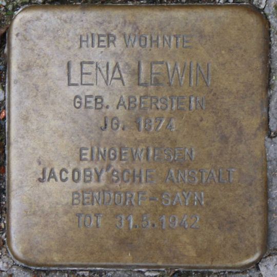 Stolperstein en memoria de Lena Lewin