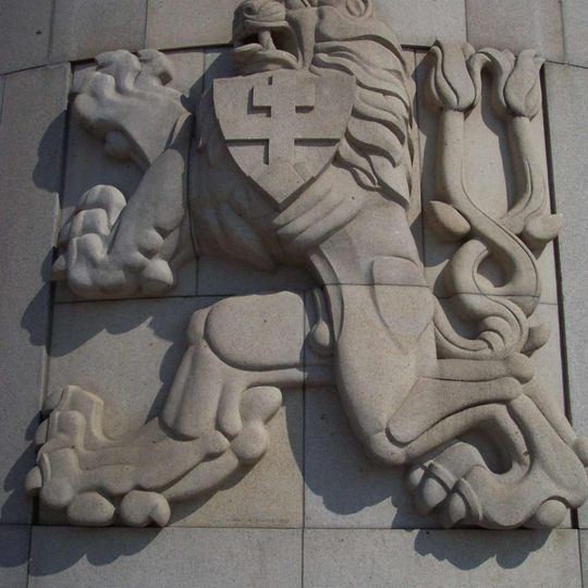 Znak Československa na Vítkově v Praze