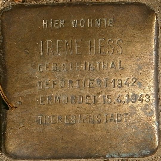 Stolperstein en memoria de Irene Hess