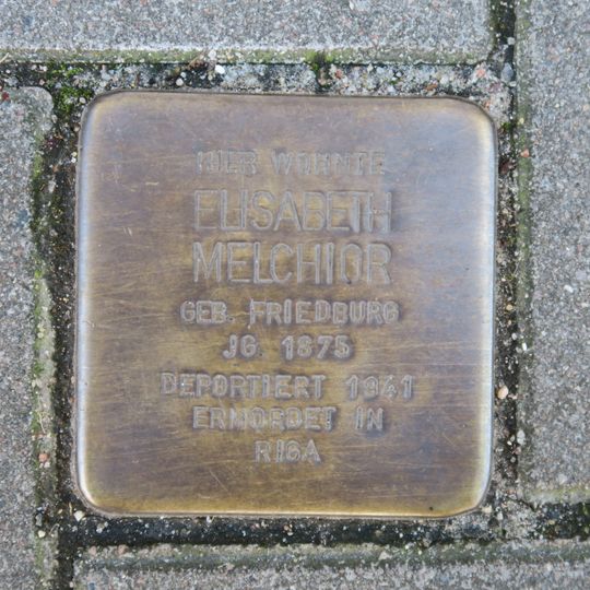 Stolperstein en memoria de Elisabeth Melchior