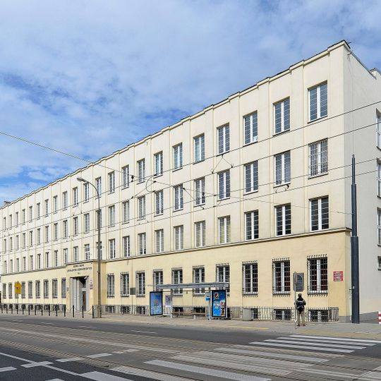 Szkoła stanowiąca część d. Umschlagplatzu , pocz. l. 30. XX w.