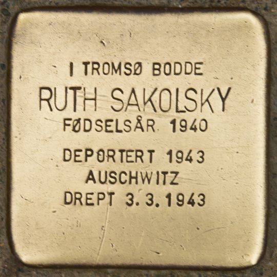 Stolperstein à la mémoire de Ruth Sakolsky
