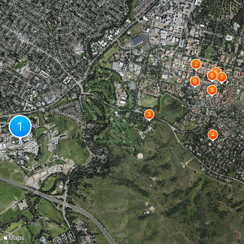 SLAC National Accelerator Laboratory Map
