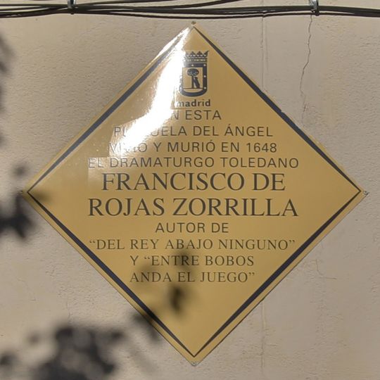 Commemorative plaque to Francisco de Rojas Zorrilla