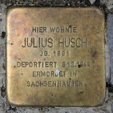 Stolperstein dedicated to Julius Husch