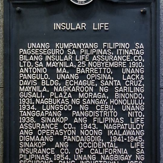 Insular Life historical marker