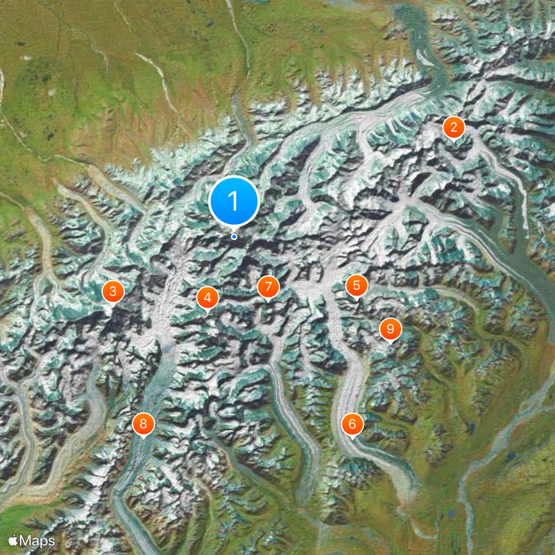 Alaska Range Map