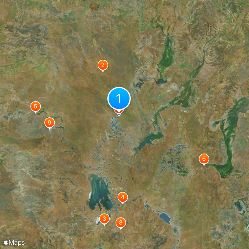 Lake Eyre basin Mappa