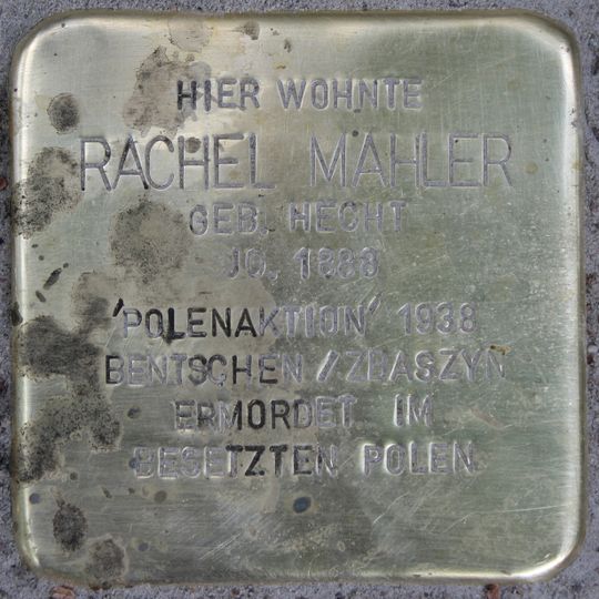 Stolperstein en memoria de Rachel Mahler