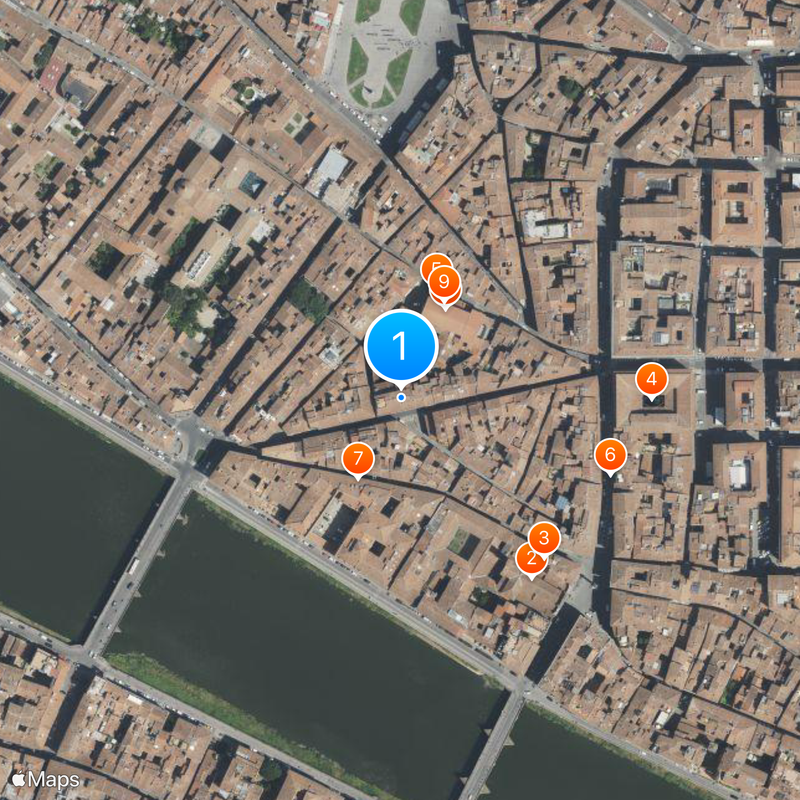 Palazzo Rucellai Map