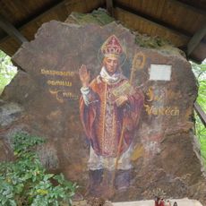 Skalní obraz svatého Vojtěcha na Ticholovci