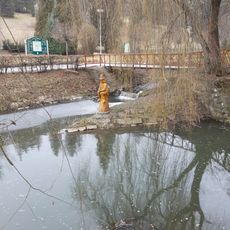 Lávka přes Pozlovický potok před ústím do Šťávnice