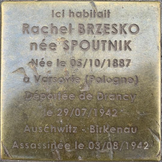 Stolperstein en memoria de Rachel Brzesko