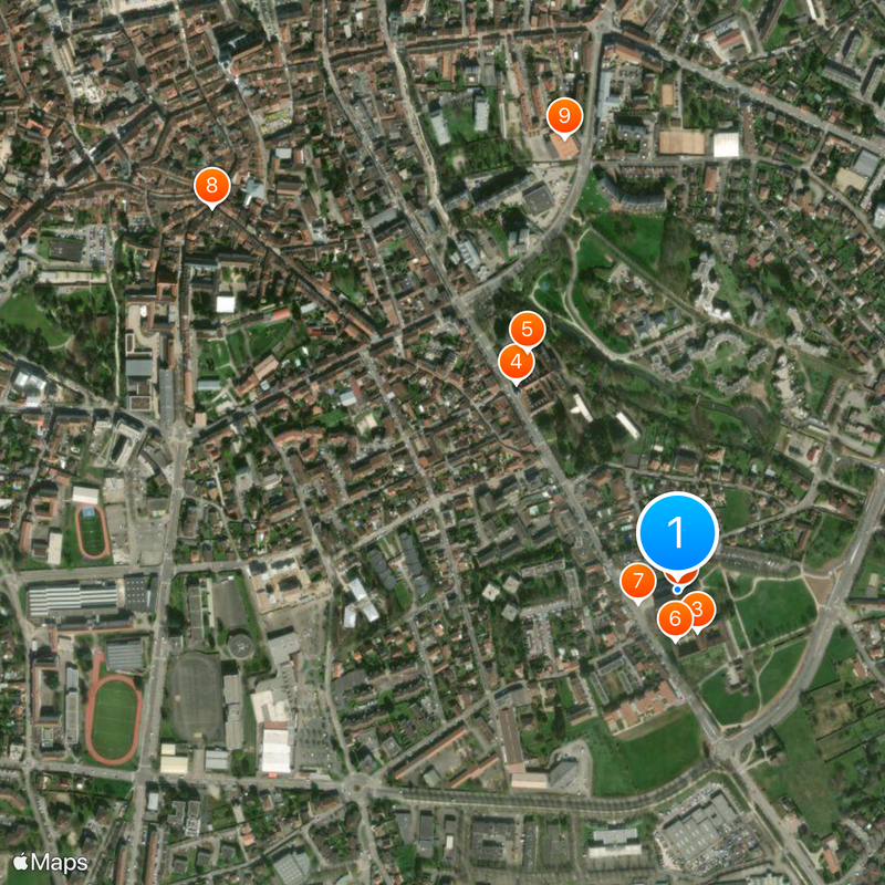 Royal monastery of Brou Map