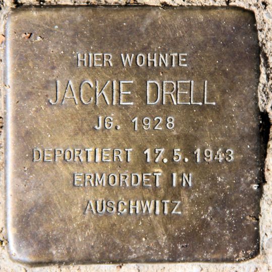 Stolperstein dedicated to Jackie Drell