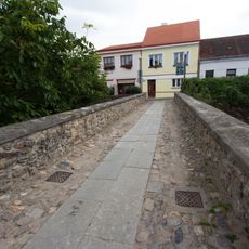 Bridge of Na Můstku street over the moat in Telč
