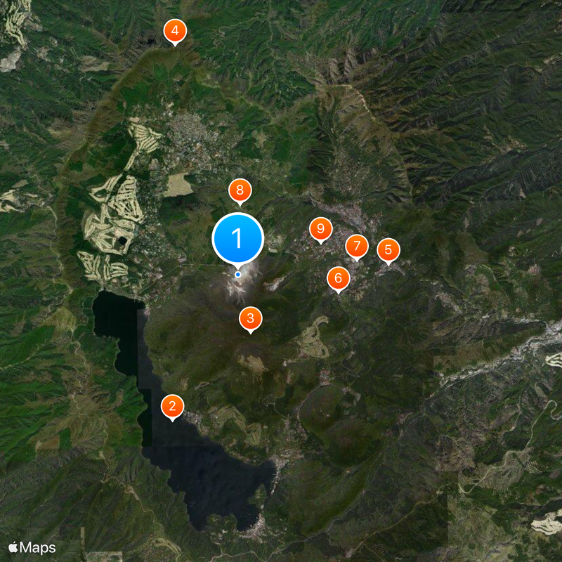 Ōwakudani Map