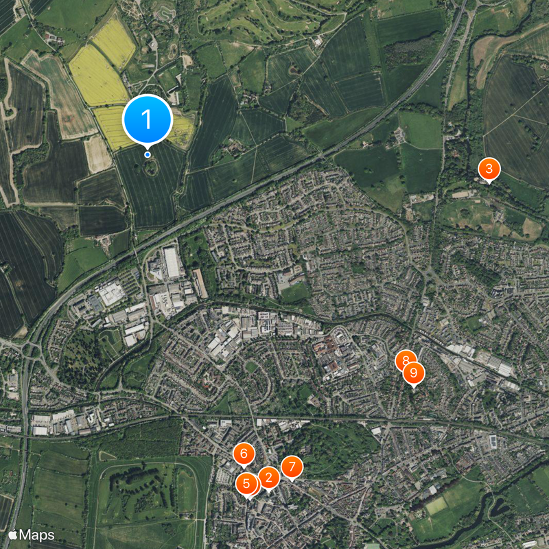 Warwick and Leamington Map