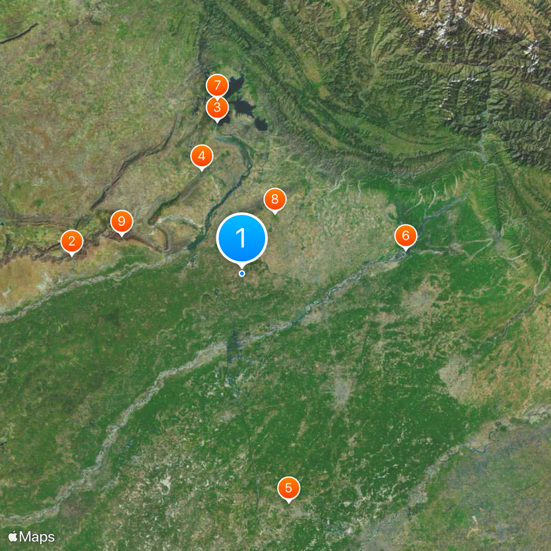 Distretto di Gujrat Mappa