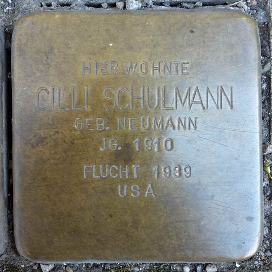 Stolperstein en memoria de Cilli Schulmann