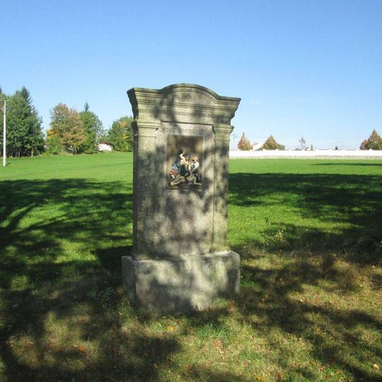 Obrázek na Křížové cestě u Tábora - 9. zastavení