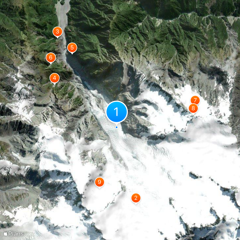 Franz Josef Glacier Map