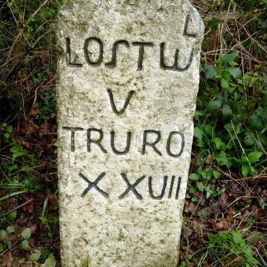 Milestone 600 Metres To North Of Cripstone Farmhouse