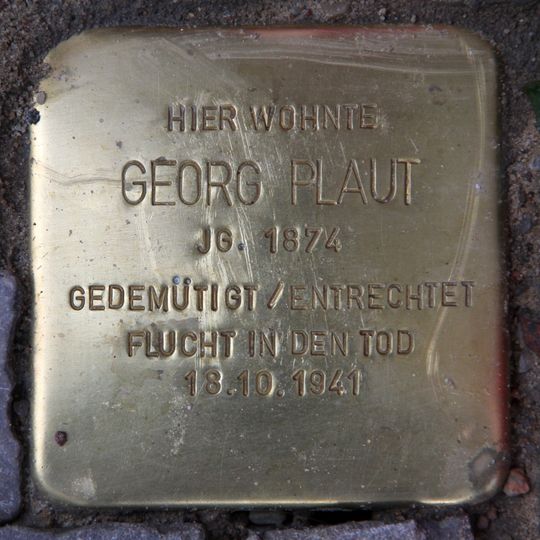 Stolperstein dedicated to Georg Plaut