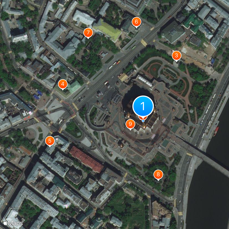 Cathedral of Christ the Saviour Map