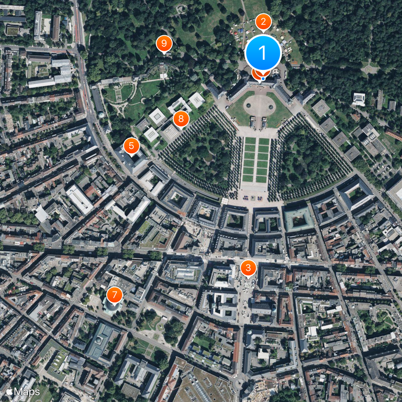 Karlsruhe Palace Kaart