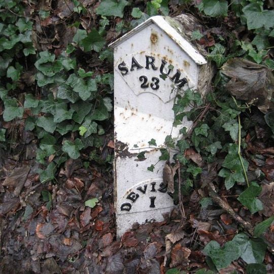 Milestone About 50 Metres North Of Driveway To The Woods