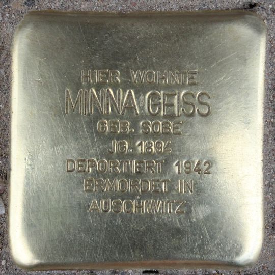 Stolperstein für Minna Geiss